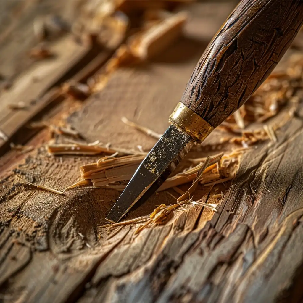 Hakbeitels: Hout in Vorm